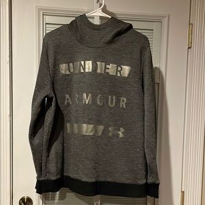 Women's Under Armour Fleece ColdGear Hoodie Sz XL Charcoal Grey Black